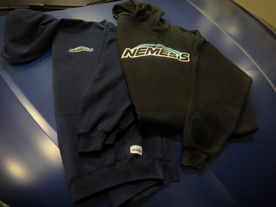 Nemesis Wheel Logo Navy Zip Up Hoodie