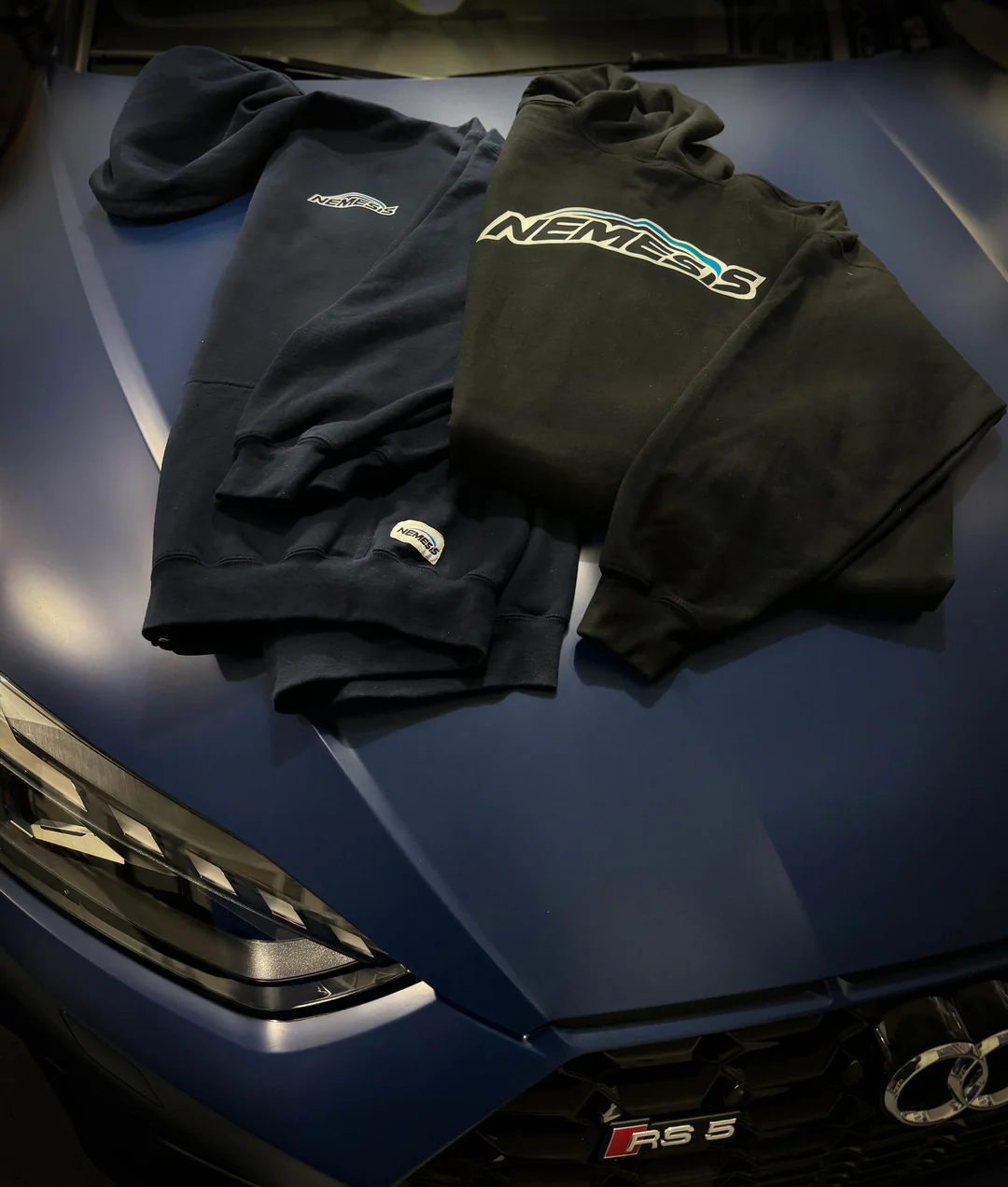 Nemesis Wheel Logo Navy Zip Up Hoodie